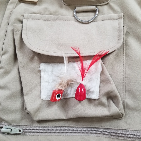 WOODFIELD Vintage Tan Utility Hunting Fishing Photography Tactical Vest Large - Picture 3 of 10